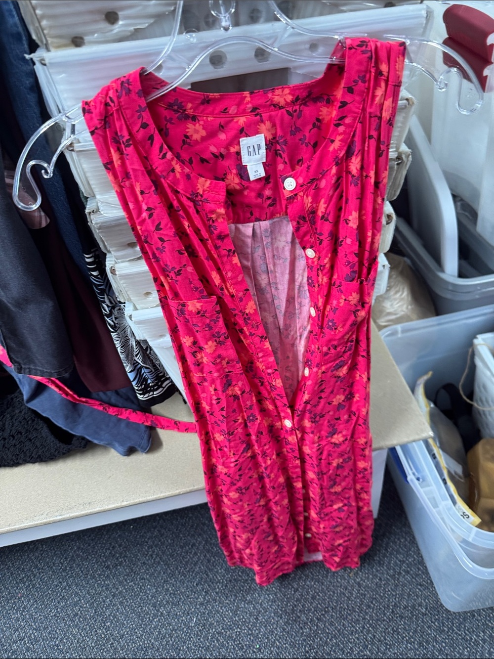 Gap floral button dress xs // 071227